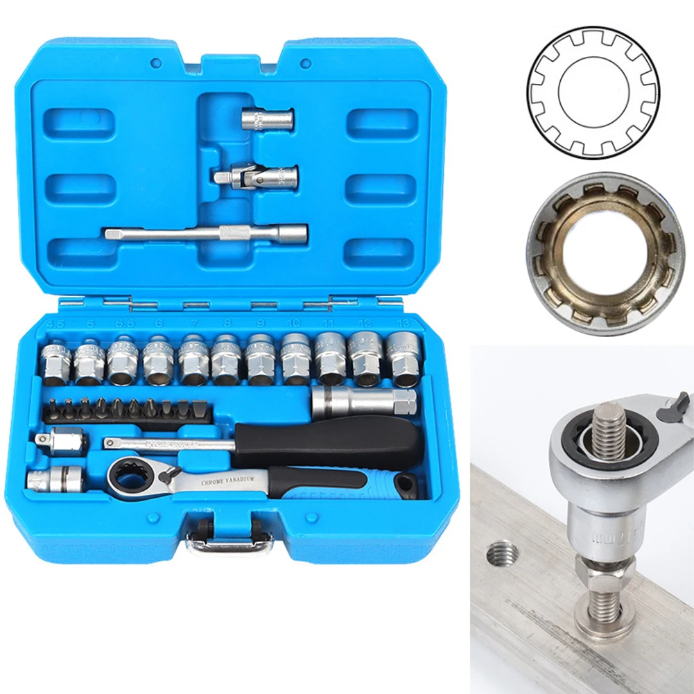 29Pcs Wrench Kits Core Ratchet Socket Torque Wrench Kit Car Auto Repair Tool Screwdriver Bits FD 4-5-7,PH1-2,PZ1-2,T10-15-20
29Pcs Wrench Kits Core Ratchet Socket Torque Wrench Kit Car Auto Repair Tool Screwdriver Bits FD 4-5-7,PH1-2,PZ1-2,T10-15-20