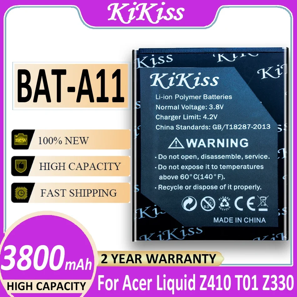 BAT-A11 для Acer Liquid Z410 T01 Z330 BAT A11 3800mAh, полимерная литий-ионная батарея, аккумулятор
BAT-A11 для Acer Liquid Z410 T01 Z330 BAT A11 3800mAh, полимерная литий-ионная батарея, аккумулятор