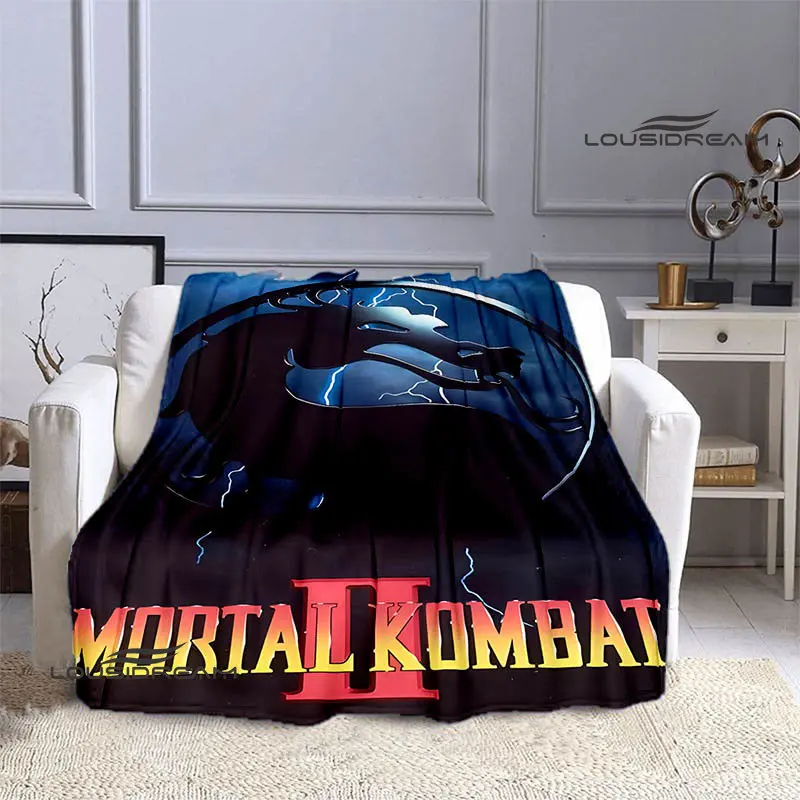 

Одеяло с принтом логотипа Mortal Kombat, детское теплое одеяло, мягкое и удобное одеяло, домашнее дорожное одеяло, одеяло в подарок на день рождения