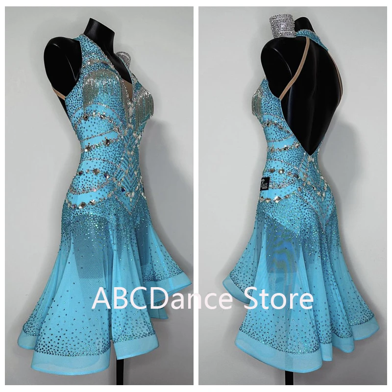 Women Ballroom Salsa Rhythm Latin Rumba Dance Dress US 10 UK 12 New Latin dance competition dress
Women Ballroom Salsa Rhythm Latin Rumba Dance Dress US 10 UK 12 New Latin dance competition dress
