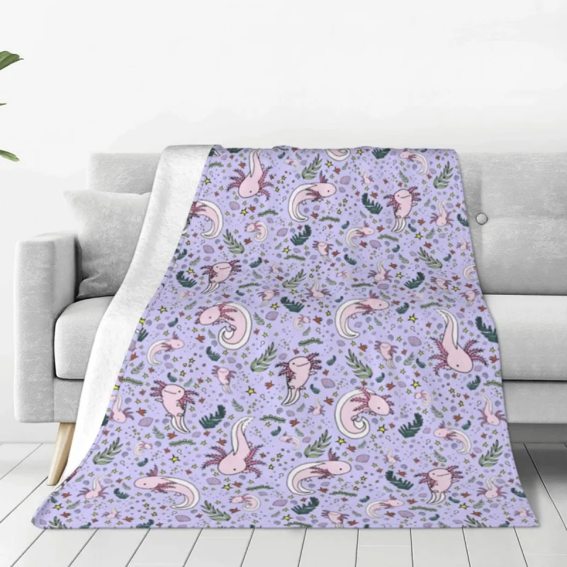 Axolotls in purple cute flannel throw blankets cartoon anime salamander blankets home soft sofa bedroom quilt
Axolotls in purple cute flannel throw blankets cartoon anime salamander blankets home soft sofa bedroom quilt