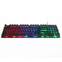 Gaming Keyboard USB Wired Luminous Floating Punk Round Keycaps Mechanical Feel Waterproof for Desktop Computer PC Laptop
Gaming Keyboard USB Wired Luminous Floating Punk Round Keycaps Mechanical Feel Waterproof for Desktop Computer PC Laptop