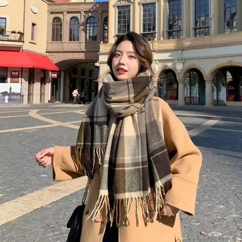 Thick Warm Winter Scarf Design Print Women Cashmere Pashmina Shawl Lady Wrap Tassel Scarves Knitted Men Foulard Blanket
Thick Warm Winter Scarf Design Print Women Cashmere Pashmina Shawl Lady Wrap Tassel Scarves Knitted Men Foulard Blanket