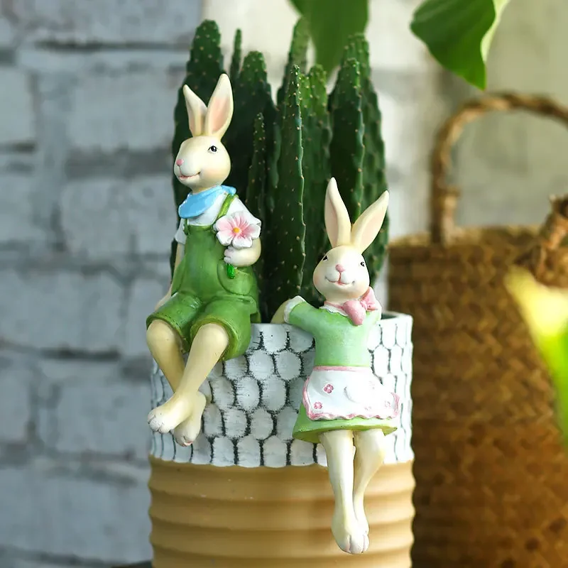 Courtyard garden balcony flower pot decoration ornaments outdoor couples rabbit decorations resin potted plant ornaments
Courtyard garden balcony flower pot decoration ornaments outdoor couples rabbit decorations resin potted plant ornaments