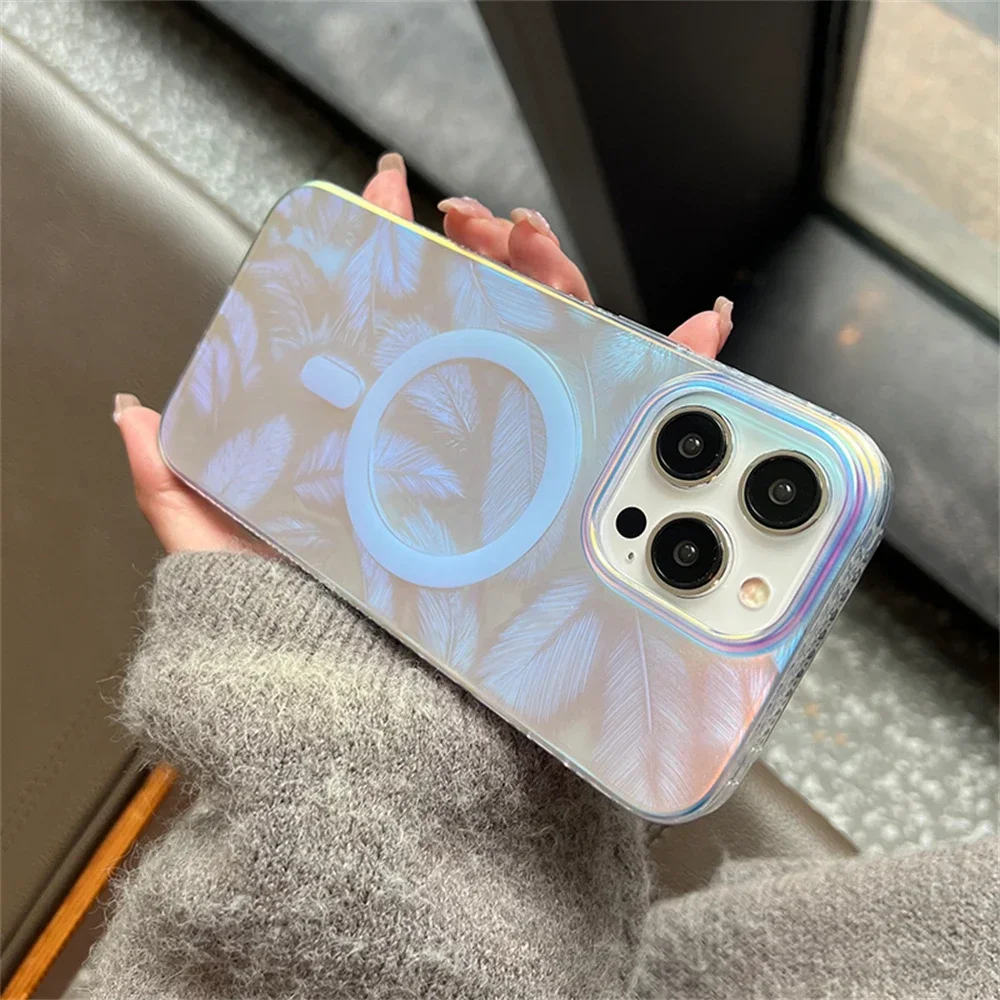 Aurora Gradient Colorful Magnetic Case For iPhone 15 14 13 12 11 Pro Max Ripple Laser Feather Shockproof Hard Cover
Aurora Gradient Colorful Magnetic Case For iPhone 15 14 13 12 11 Pro Max Ripple Laser Feather Shockproof Hard Cover