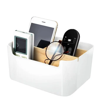 Caixas de Madeira Versáteis: Soluções de Armazenamento Elegantes para Diversas Necessidades 13 Desk Organiser Wooden Organiser Desktop Remote Control Holder Table Organiser for Stationery Cosmetics Home Supplies Storage