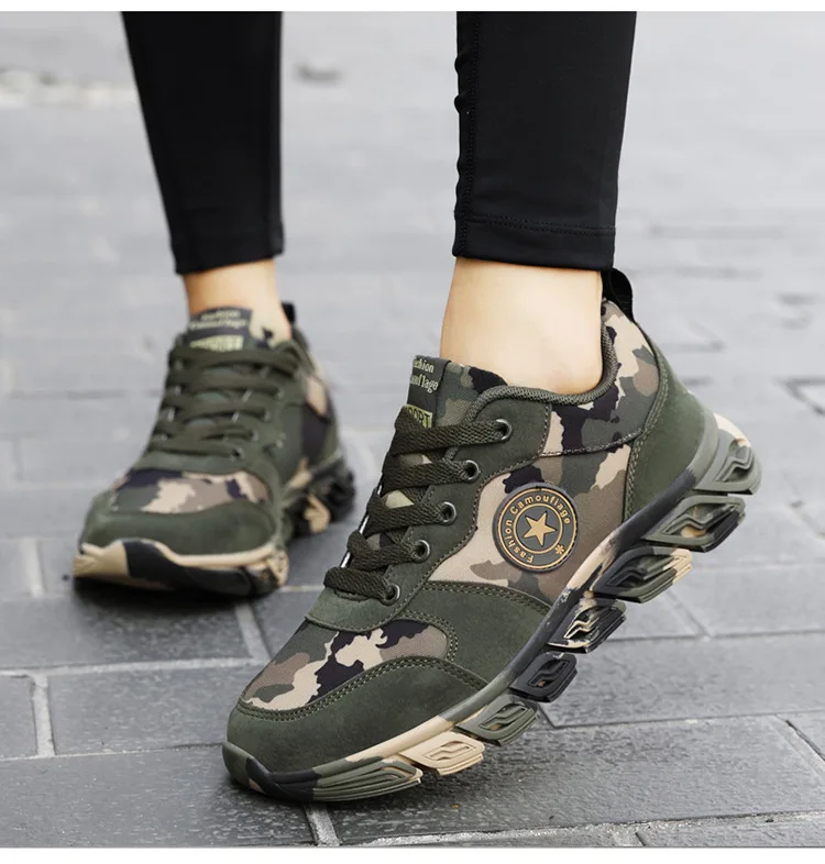 

2023Men Camouflage Comfortable Mans Walking Footwear Lovers Size 36-44 Fashion Sneakers for Men Outdoor Army Green Casual Shoes