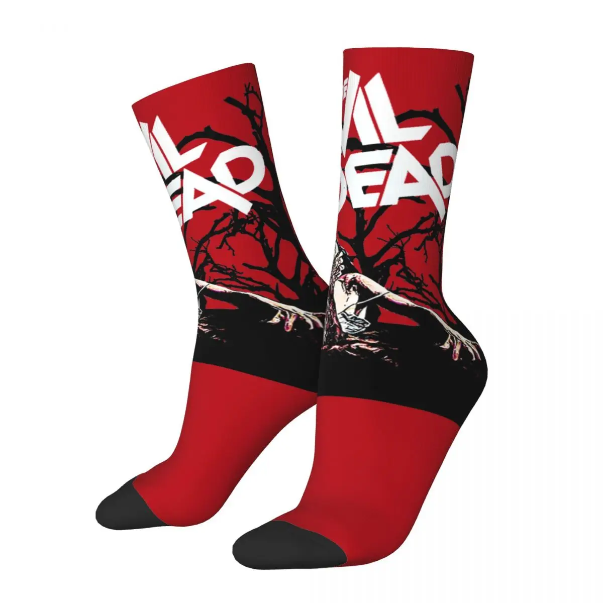 

Hip Hop Unisex Socks Retro The Evil Dead Halloween Merchandise Comfortable 80s Movies Sport Dress Socks All Season