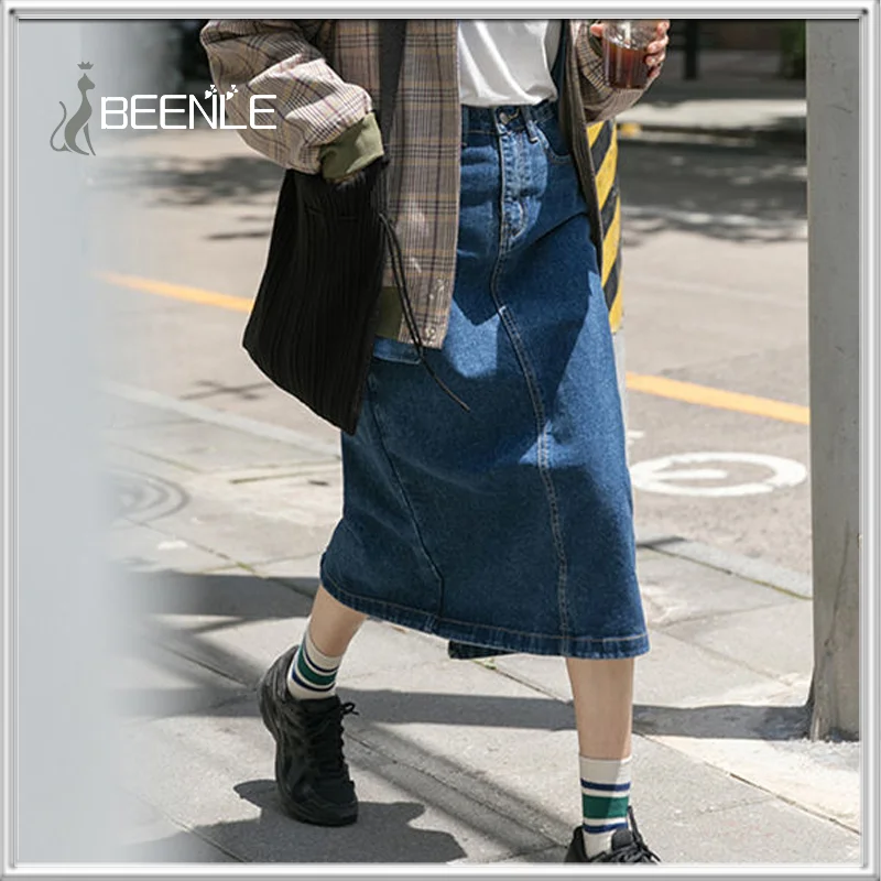 SABINAX Denim Slit Long Skirt Vintage Casual Style Slimming A line Mid-Length Skirt 2022 Summer Spring Women's Clothing
SABINAX Denim Slit Long Skirt Vintage Casual Style Slimming A line Mid-Length Skirt 2022 Summer Spring Women's Clothing