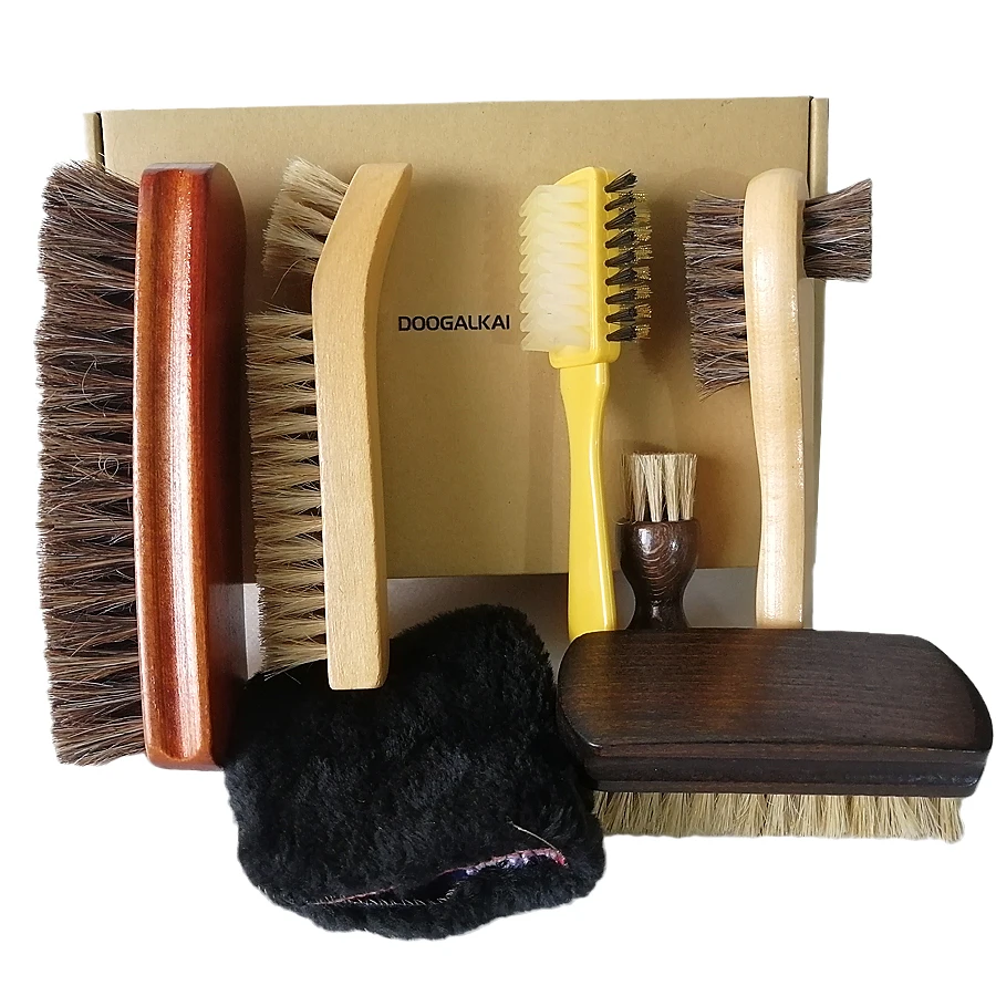 7 pcs Leather Shoe Brush Boot Suede Shoeshine Oil Polish Tool Cleaning Care Kit Horse Hair Pig Bristle Cashmere For Polishing
7 pcs Leather Shoe Brush Boot Suede Shoeshine Oil Polish Tool Cleaning Care Kit Horse Hair Pig Bristle Cashmere For Polishing