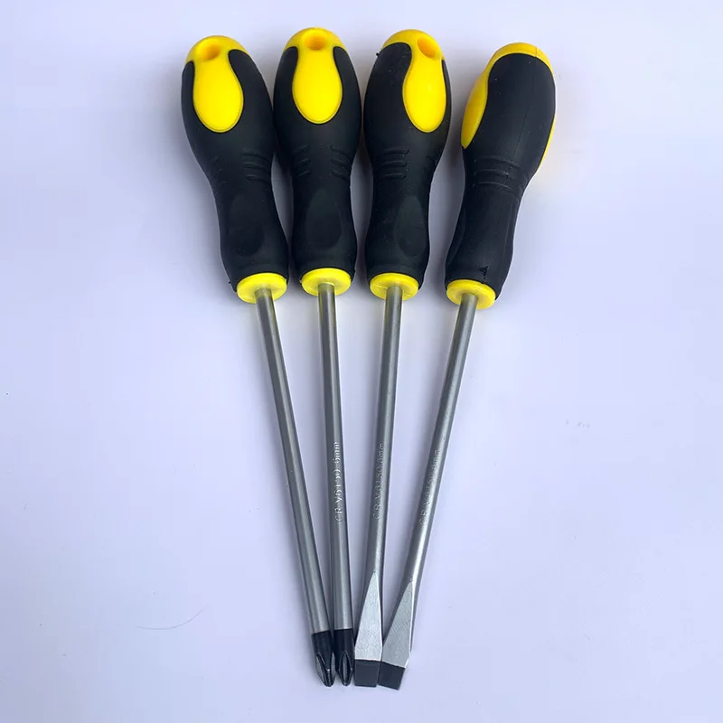 New Screwdriver Rubber Coated Non-Slip Handle Cross Word Strong Magnetic 45# Steel Screwdriver Screws
New Screwdriver Rubber Coated Non-Slip Handle Cross Word Strong Magnetic 45# Steel Screwdriver Screws