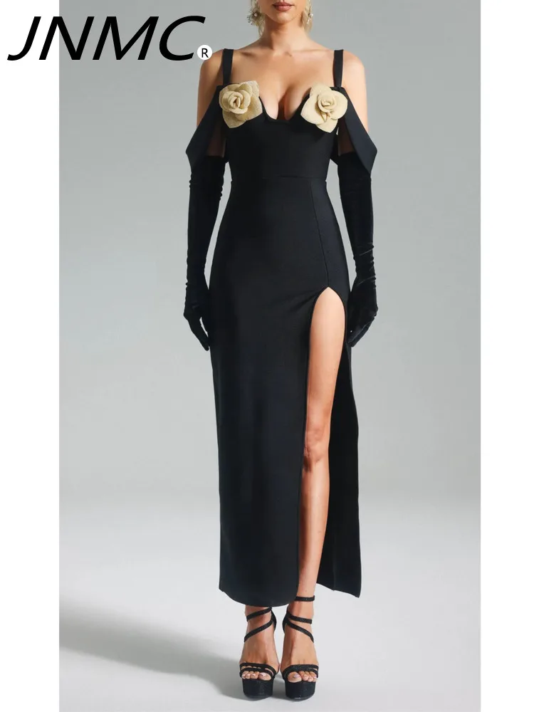 JNMC Elegant Temperament With Chest Halter Three-dimensional Gold Bandage Dress Slit Design Sense Of Floor Skirt Women 2024 NEW
JNMC Elegant Temperament With Chest Halter Three-dimensional Gold Bandage Dress Slit Design Sense Of Floor Skirt Women 2024 NEW