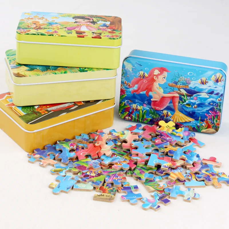 Puzzles 3D en bois pour enfants, image de dessin animé, Blanche-Neige, Cendrillon, Princesse, Hélicoptère, Montgolfière, 60 pièces 1