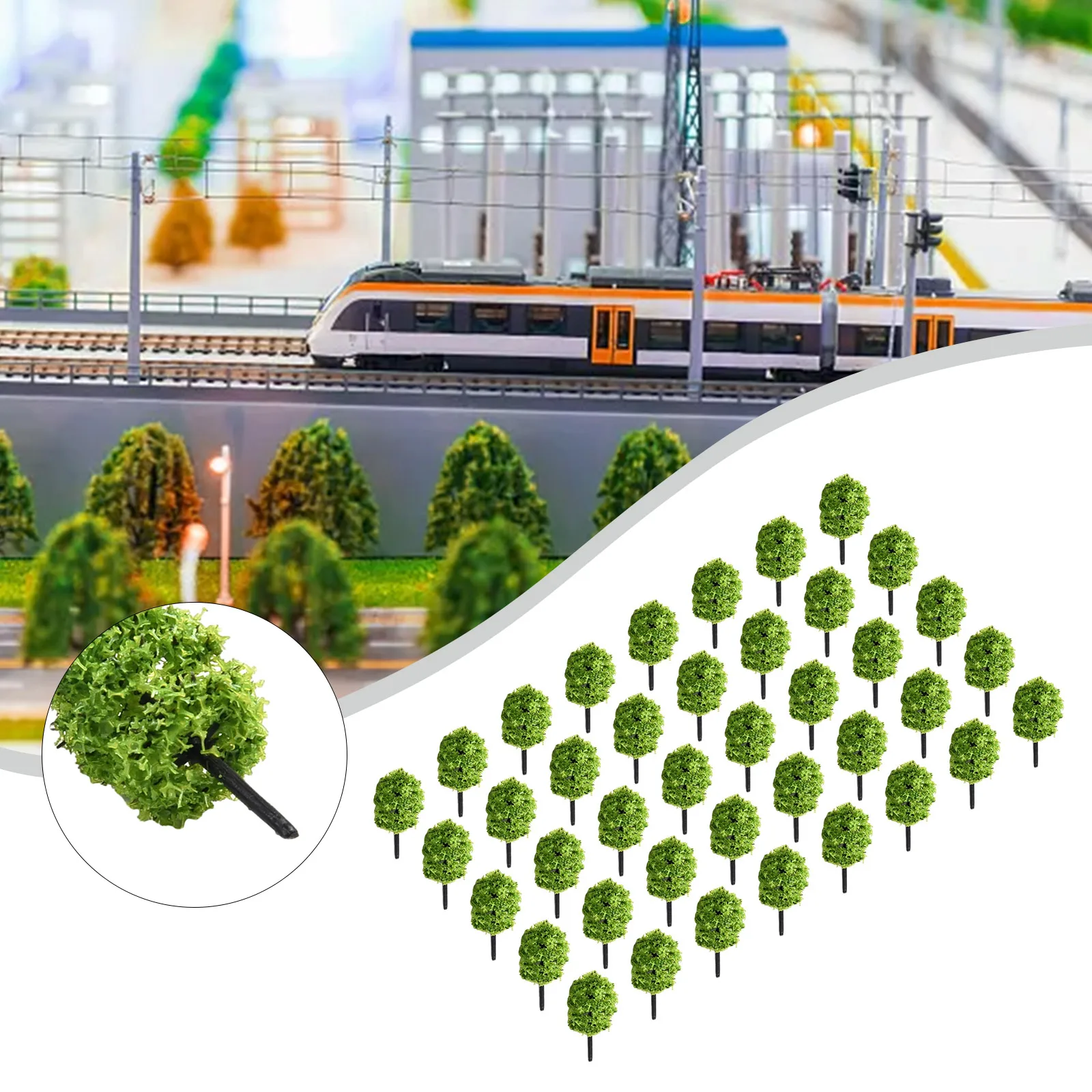 40Pcs 1:100 Model Trees Models Camphor Trees Train Layout Road Model Micro Landscape Model DIY Accessories Children Toys
40Pcs 1:100 Model Trees Models Camphor Trees Train Layout Road Model Micro Landscape Model DIY Accessories Children Toys