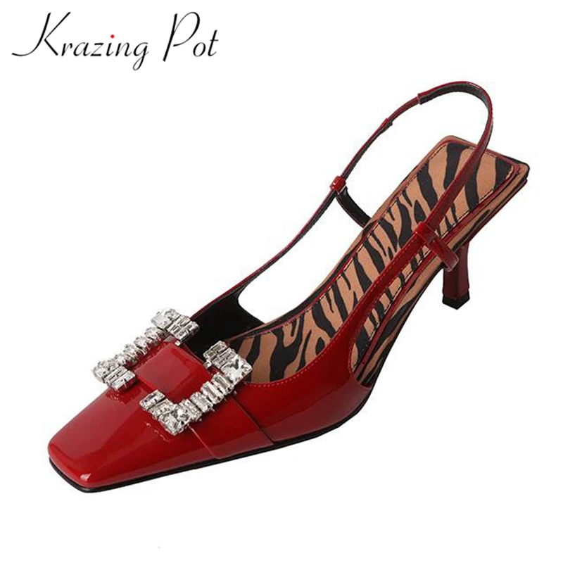 Krazing Pot full grain leather stiletto high heels dating crystal luxury women diamond fasteners slingback European design pumps
Krazing Pot full grain leather stiletto high heels dating crystal luxury women diamond fasteners slingback European design pumps