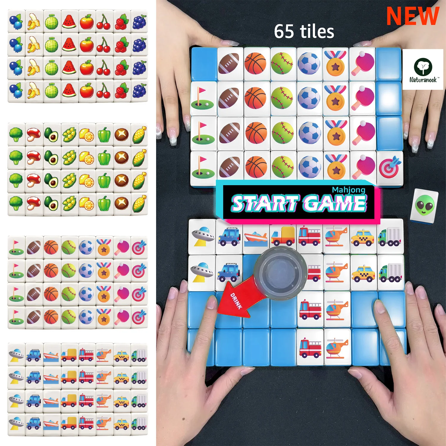 64+1 Blocks New Patterned Tiktok Seaside Escape Mini Mahjong Game Come with Spinning Arrow and Carrying Bag Unique and Fun Game
64+1 Blocks New Patterned Tiktok Seaside Escape Mini Mahjong Game Come with Spinning Arrow and Carrying Bag Unique and Fun Game