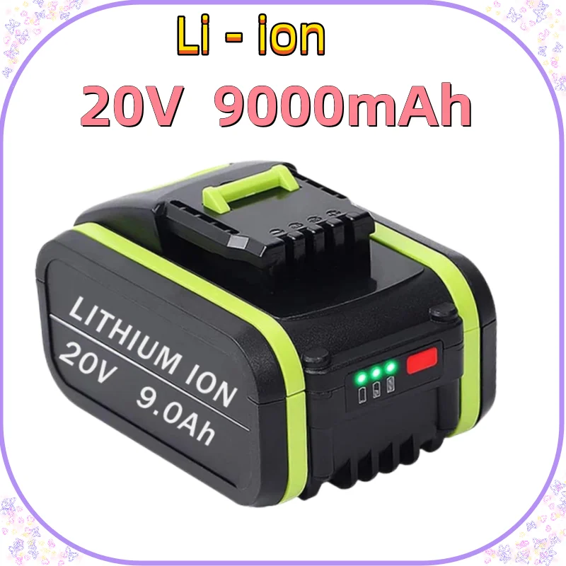 100%originalnew20v9000mAh rechargeable lithium battery suitable for worx power tools wa3551 wa3553 wx390 wx176 wx178 wx386 wx678
100%originalnew20v9000mAh rechargeable lithium battery suitable for worx power tools wa3551 wa3553 wx390 wx176 wx178 wx386 wx678