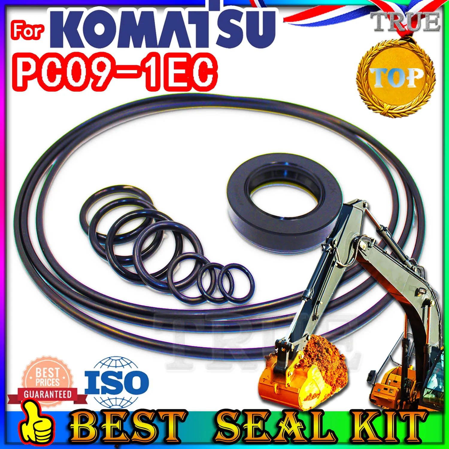 

For KOMATSU PC09-1EC Oil Seal Repair Kit Boom Arm Bucket Excavator Hydraulic Cylinder PC09 1EC adjuster POSITIONING Backhoe type