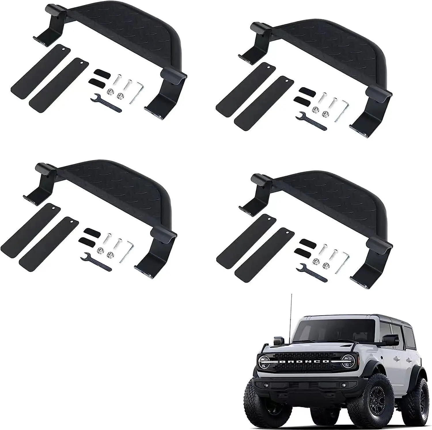 Боковые ступени подходят для подножки из стали с черным покрытием для Ford Bronco 4D 2021-2023
Боковые ступени подходят для подножки из стали с черным покрытием для Ford Bronco 4D 2021-2023