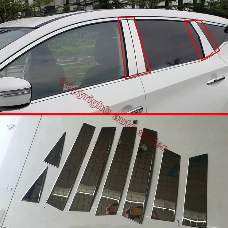 Stainless Steel pillar post trim For Nissan MURANO 2015 2016 2017 Car Accessories Stickers
Stainless Steel pillar post trim For Nissan MURANO 2015 2016 2017 Car Accessories Stickers