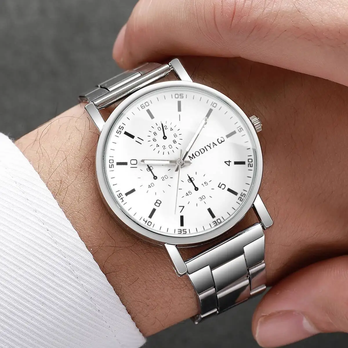 2PCS/Set Fashion Men Business Watches Casual Mens Analog Quartz Watch Reloj Hombre(Without Box) 2PCS/Set Fashion Men Business Watches Casual Mens Analog Quartz Watch Reloj Hombre(Without Box)