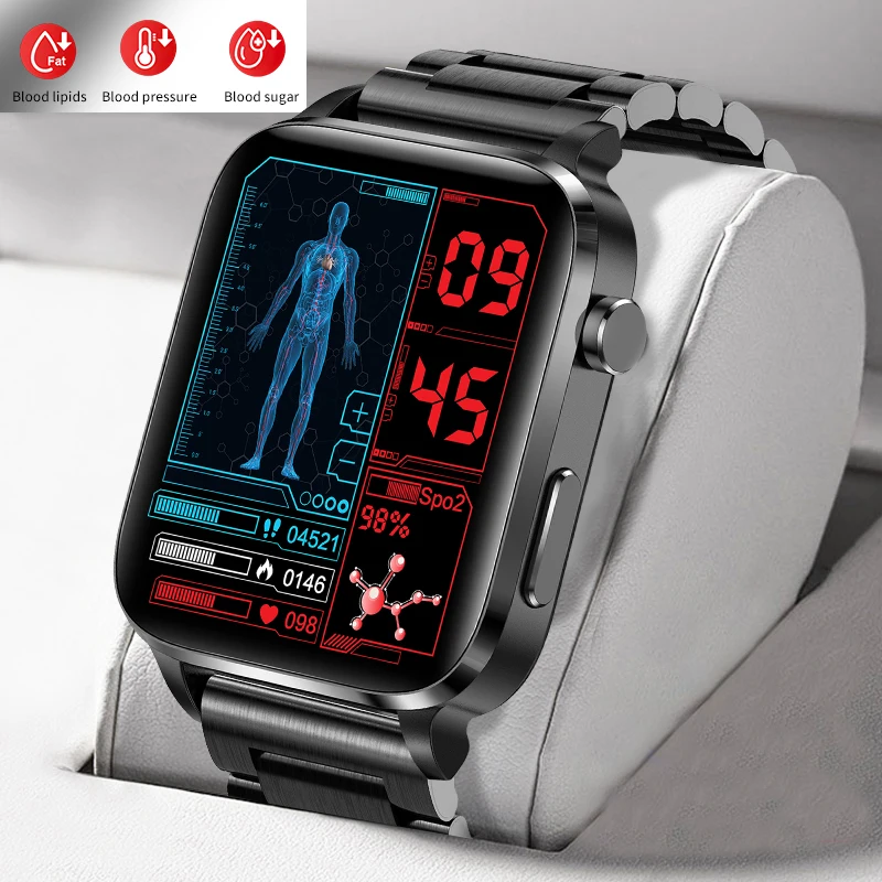 

1.70inch Smart Watch Men Blood sugar Body temperature Respiration rate Blood oxygen monitoring Smart health watch For Elderly