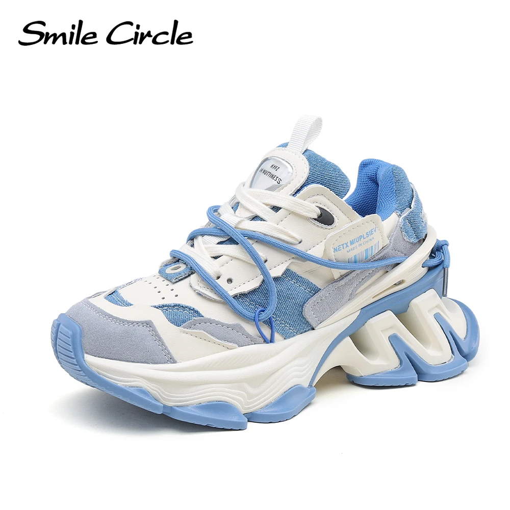 Женские кроссовки Smile Circle, повседневные джинсовые кроссовки на плоской платформе с круглым носком, женская обувь, кроссовки
Женские кроссовки Smile Circle, повседневные джинсовые кроссовки на плоской платформе с круглым носком, женская обувь, кроссовки