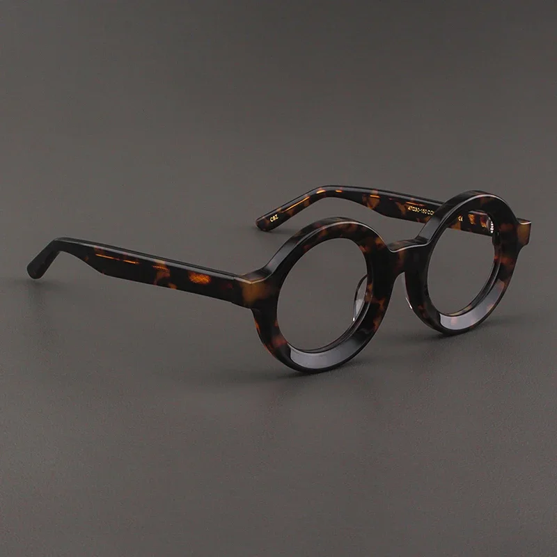 

Retro Round Acetate Glasses Frames Men Women Handmade Vintage Myopia Prescription Eyeglasses Optical Fashion Designer Eyewear