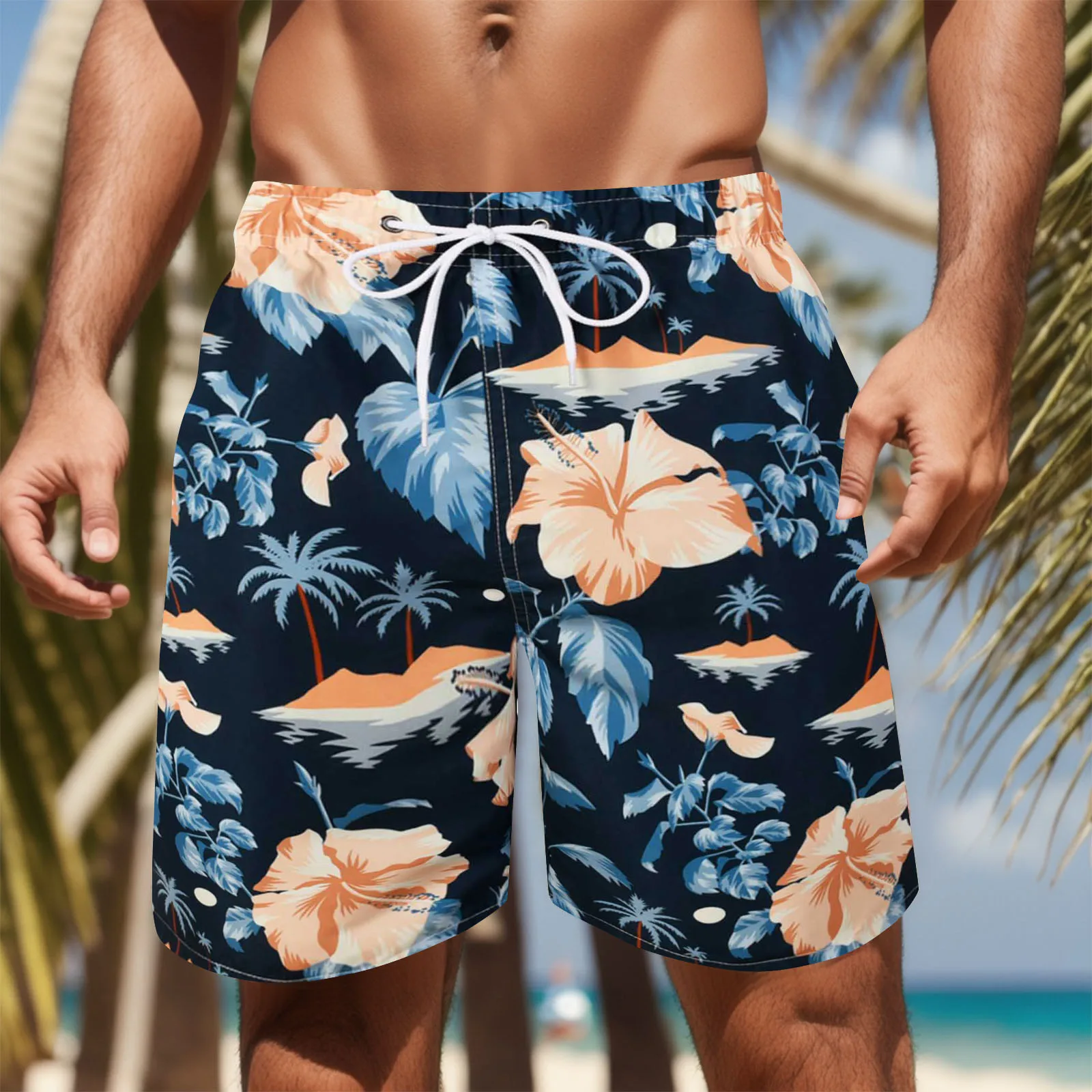Mens Summer Swimming Trunks Trendy Tropical Plant Print Drawstring Board Shorts Summer Hawaiian Beach Vacation Short Trousers
Mens Summer Swimming Trunks Trendy Tropical Plant Print Drawstring Board Shorts Summer Hawaiian Beach Vacation Short Trousers