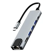 Type C To Fast Ethernet Card HDMI-compatible 6-in-1 Multi-interface HUB Hub PD Charging Portable Adapter
Type C To Fast Ethernet Card HDMI-compatible 6-in-1 Multi-interface HUB Hub PD Charging Portable Adapter