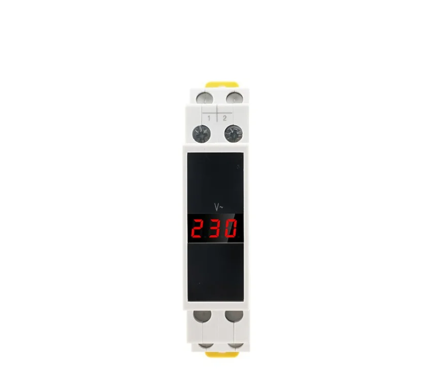 18MM Din Rail Mount Single Phase Voltage Meters AC 80-500V Mini Red Figure Modular Voltmeter Gauge Indicator LED Digital Display
18MM Din Rail Mount Single Phase Voltage Meters AC 80-500V Mini Red Figure Modular Voltmeter Gauge Indicator LED Digital Display