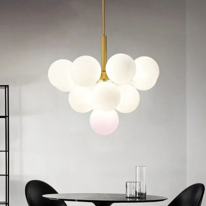 

Modern Grape Glass Design LED Ceiling Chandeliers for Living Dining Room Bedroom Pendant Lamp Home Decor Hanging Light Fixture