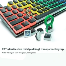 ZUOYA PBT Keycaps Double Shot Backlit Pudding Keycap Set with Puller for DIY Cherry MX Gaming Mechanical Keyboard Black/White
ZUOYA PBT Keycaps Double Shot Backlit Pudding Keycap Set with Puller for DIY Cherry MX Gaming Mechanical Keyboard Black/White