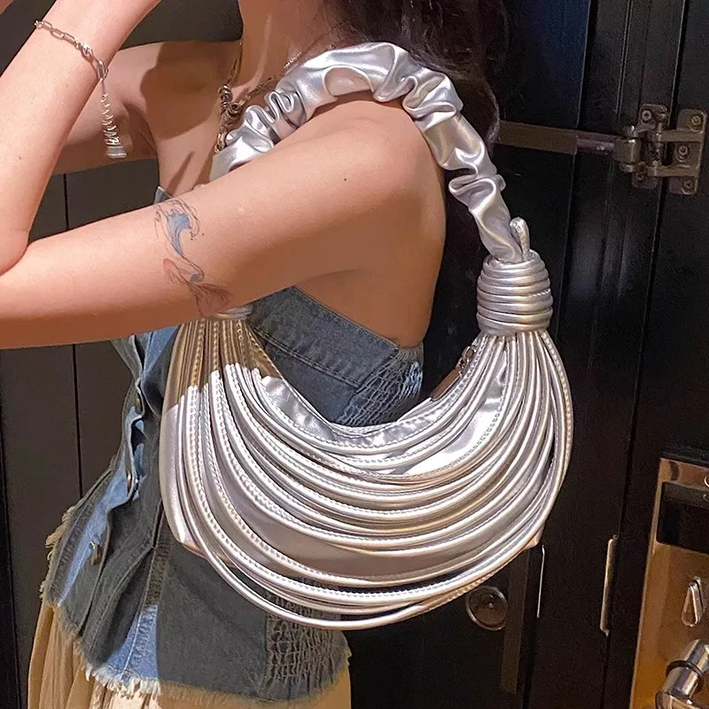 

Brand Designer Noodles Hobos Handbag and Purses Women Shoulder Crossbody Bags 2023 New Trendy Messenger Bags Clutches