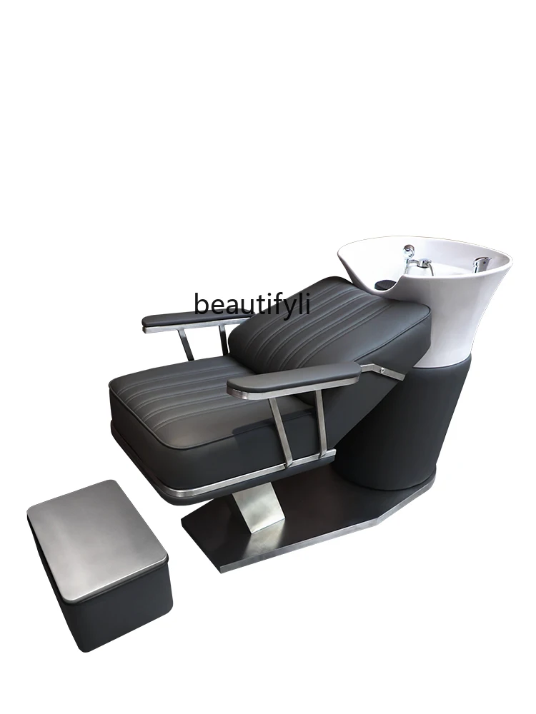 New Barber Shop Shampoo Chair Ceramic Deep Basin Hair Salon High-End Lying Half for Hair Salon Flushing Bed
New Barber Shop Shampoo Chair Ceramic Deep Basin Hair Salon High-End Lying Half for Hair Salon Flushing Bed