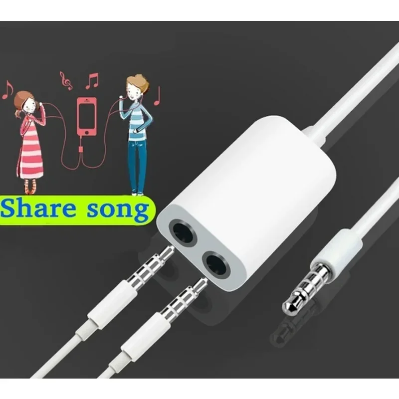 3.5mm 1Male To 2 Female Audio Headphone Headset Earphone Splitter Cable Double Jack Headphone Splitter Adapter for Cellphone
3.5mm 1Male To 2 Female Audio Headphone Headset Earphone Splitter Cable Double Jack Headphone Splitter Adapter for Cellphone