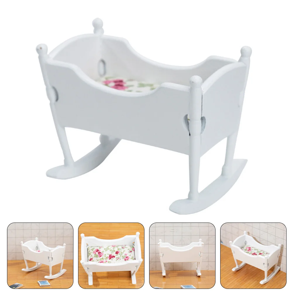 Cradle Miniature Rocking Horse Chair Decoration Wooden Cradle Rocking Horse Set Wooden Furniture House Decor White
Cradle Miniature Rocking Horse Chair Decoration Wooden Cradle Rocking Horse Set Wooden Furniture House Decor White