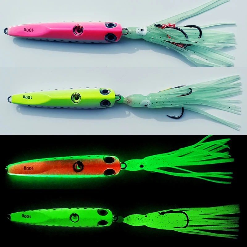 1PC Glow Inchiku Jig 60g80g100g135g Metal Sea Fishing Lure Luminous Skirt Lead Jig pesca Fish Jigging Lure
1PC Glow Inchiku Jig 60g80g100g135g Metal Sea Fishing Lure Luminous Skirt Lead Jig pesca Fish Jigging Lure