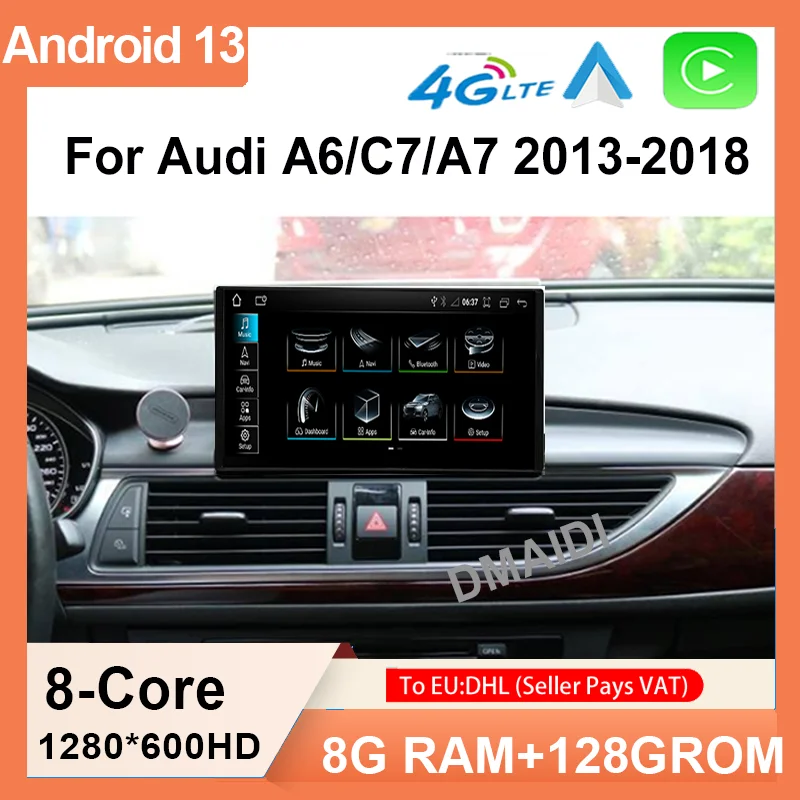 

CarPlay авто для Audi A6 C7 A7 2012 ~ 2018 MMI 3G Заводская цена Android 13 автомобильный мультимедийный плеер Навигация Авто Радио Стерео GPS