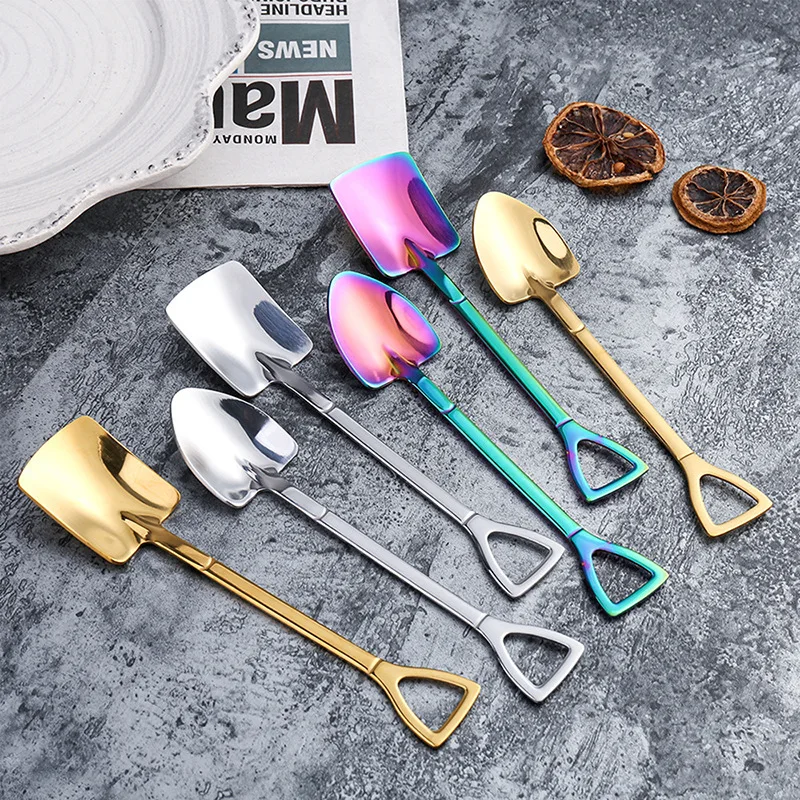 Creative Ice Cream Dessert Shovel Spoon 304 Stainless Steel Shovel Spoon Fruit Spoon For Home 1pc Kitchen Fork Spoon Restaurant 
Creative Ice Cream Dessert Shovel Spoon 304 Stainless Steel Shovel Spoon Fruit Spoon For Home 1pc Kitchen Fork Spoon Restaurant
