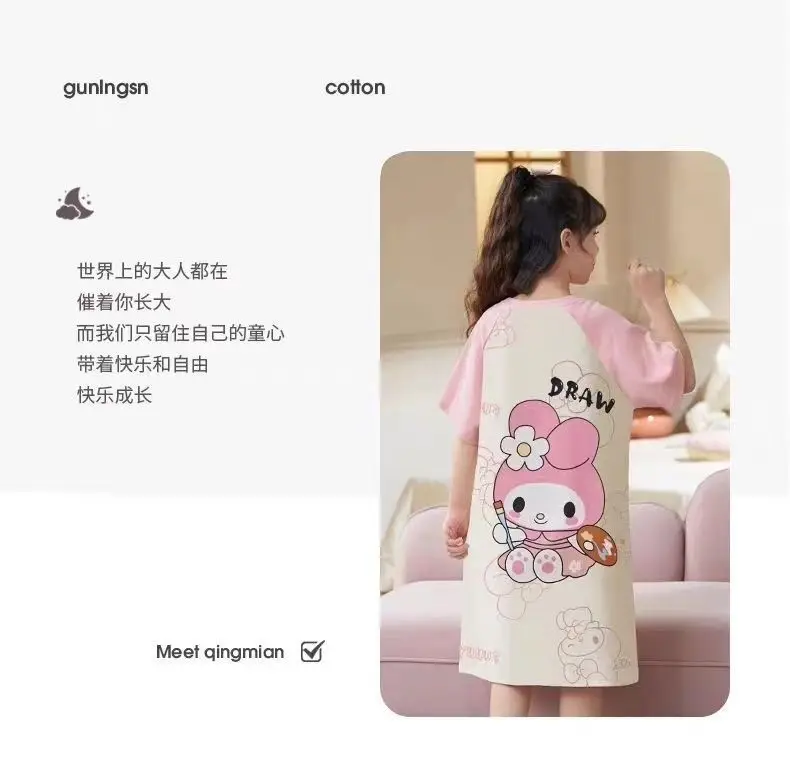 Sanrios Kawaii Hello Kitty Girl Pajamas Lounge Clothes Suit Spring, Summer and Autumn Child Jacket Cartoon Cute Fashion Gift New Sanrios Kawaii Hello Kitty Girl Pajamas Lounge Clothes Suit Spring, Summer and Autumn Child Jacket Cartoon Cute Fashion Gift New