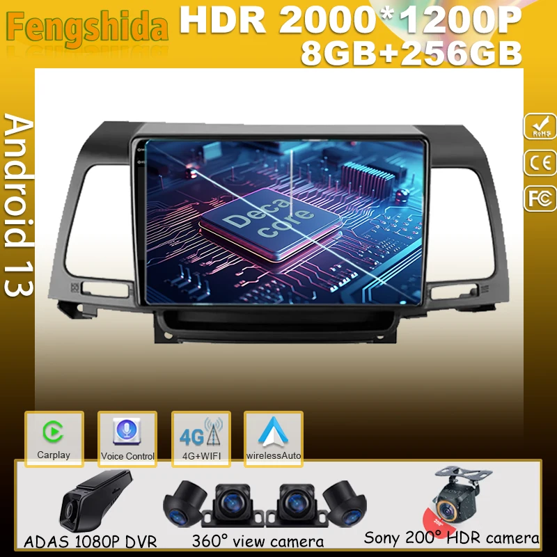 

Android 13 For Kia Opirus GH 2006 - 2011 Car Player Radio Multimedia GPS Navigation Auto Carplay Screen Stereo No 2din DVD WIFI