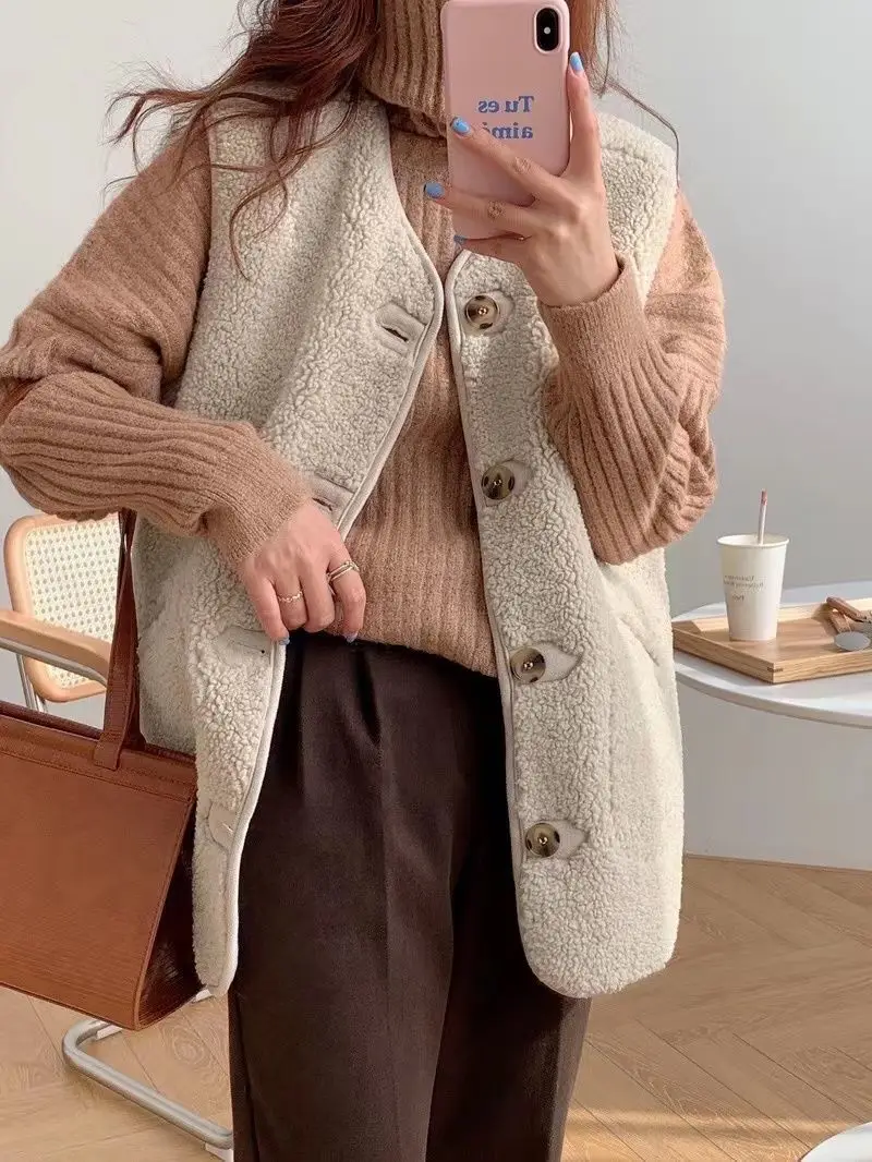 Lamb h Medium Length Vest For Women With Retro Reversible Leather And Vest With Sleeveless Waistcoat
Lamb h Medium Length Vest For Women With Retro Reversible Leather And Vest With Sleeveless Waistcoat