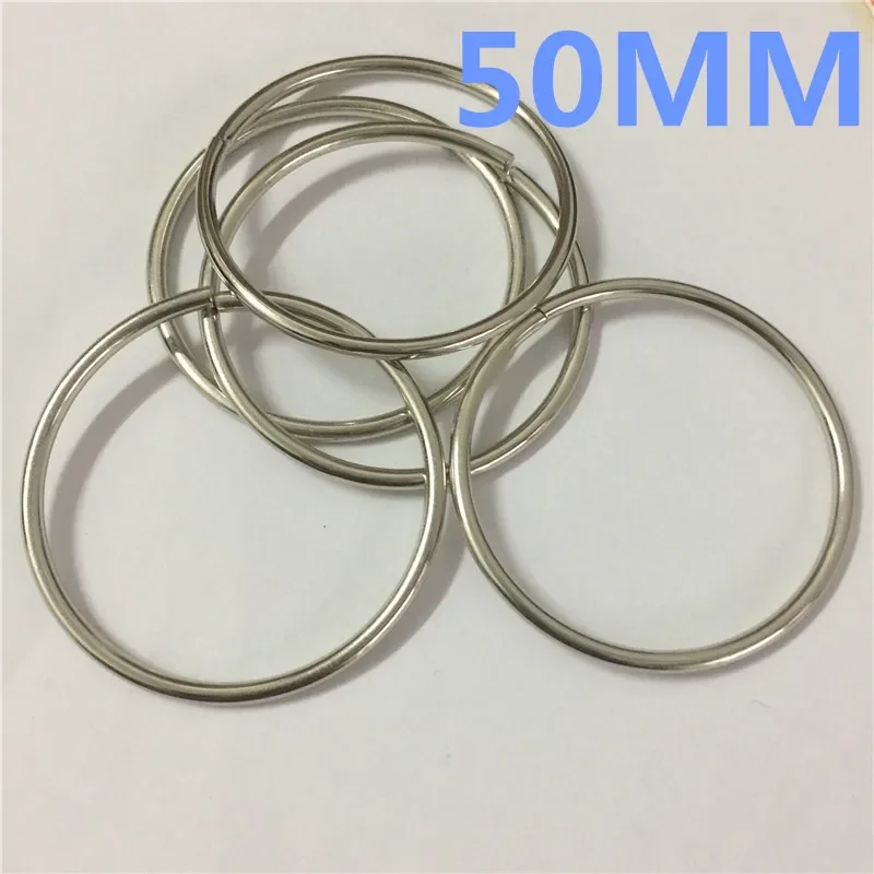 

2017 50pcs Silver Metal O ring buckles garment Accessories DIY Needlework Luggage Sewing handmade Bag purse manual buttons 50mm