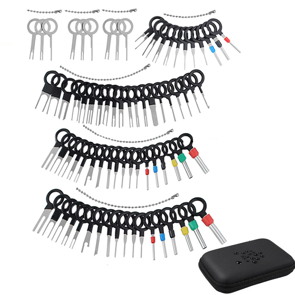 Stainless Steel and Plastic Terminal Removal Tool Kit 76PCS+Box Pin Extractor Electrical Wire Connector Kits
Stainless Steel and Plastic Terminal Removal Tool Kit 76PCS+Box Pin Extractor Electrical Wire Connector Kits