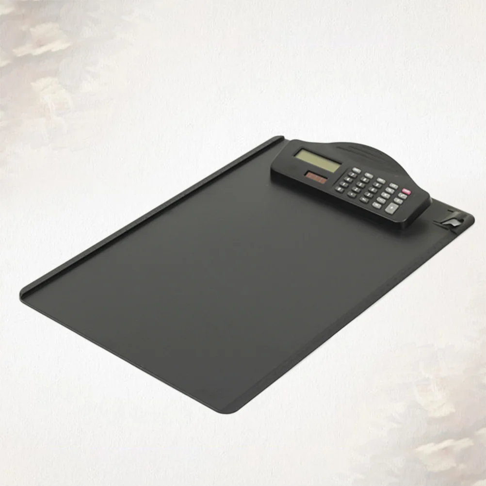 

Black Clipboard A4, with Calculator, with Pen Holder, Clip Boards, Hardboard for School Classrooms Office