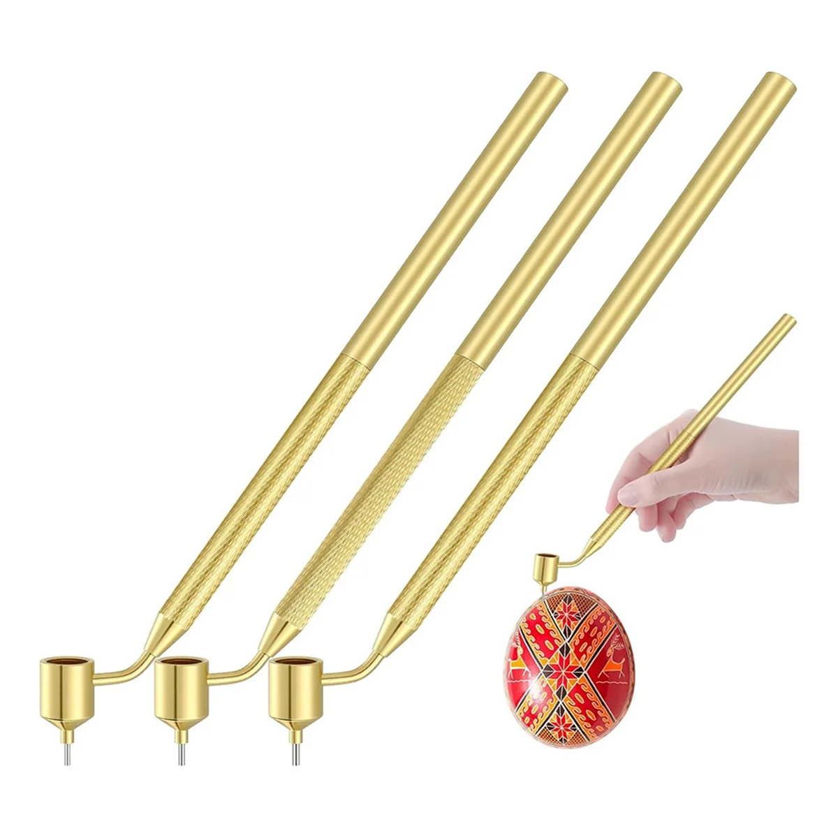 Set of 3 Pysanka Set Hot Wax Drawing Pens for Decorative Arts for Easter Eggs Pysanky Supplies
Set of 3 Pysanka Set Hot Wax Drawing Pens for Decorative Arts for Easter Eggs Pysanky Supplies