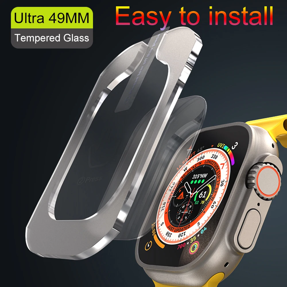 Tempered Glass for Apple Watch Ultra 49mm Screen Protector With Automatic Stick Film Tool for iWatch Ultra 2 49mm Accessories
Tempered Glass for Apple Watch Ultra 49mm Screen Protector With Automatic Stick Film Tool for iWatch Ultra 2 49mm Accessories