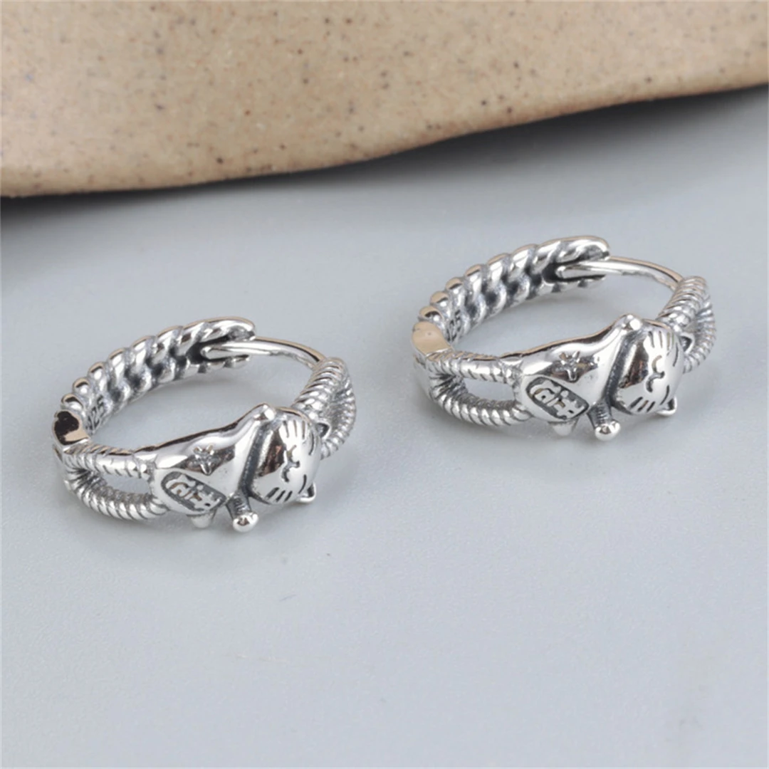 MeiBaPJ Real S925 Sterling Silver Lucky Cat Earrings Fine Fashion Weddings Jewelry for Women SY
MeiBaPJ Real S925 Sterling Silver Lucky Cat Earrings Fine Fashion Weddings Jewelry for Women SY