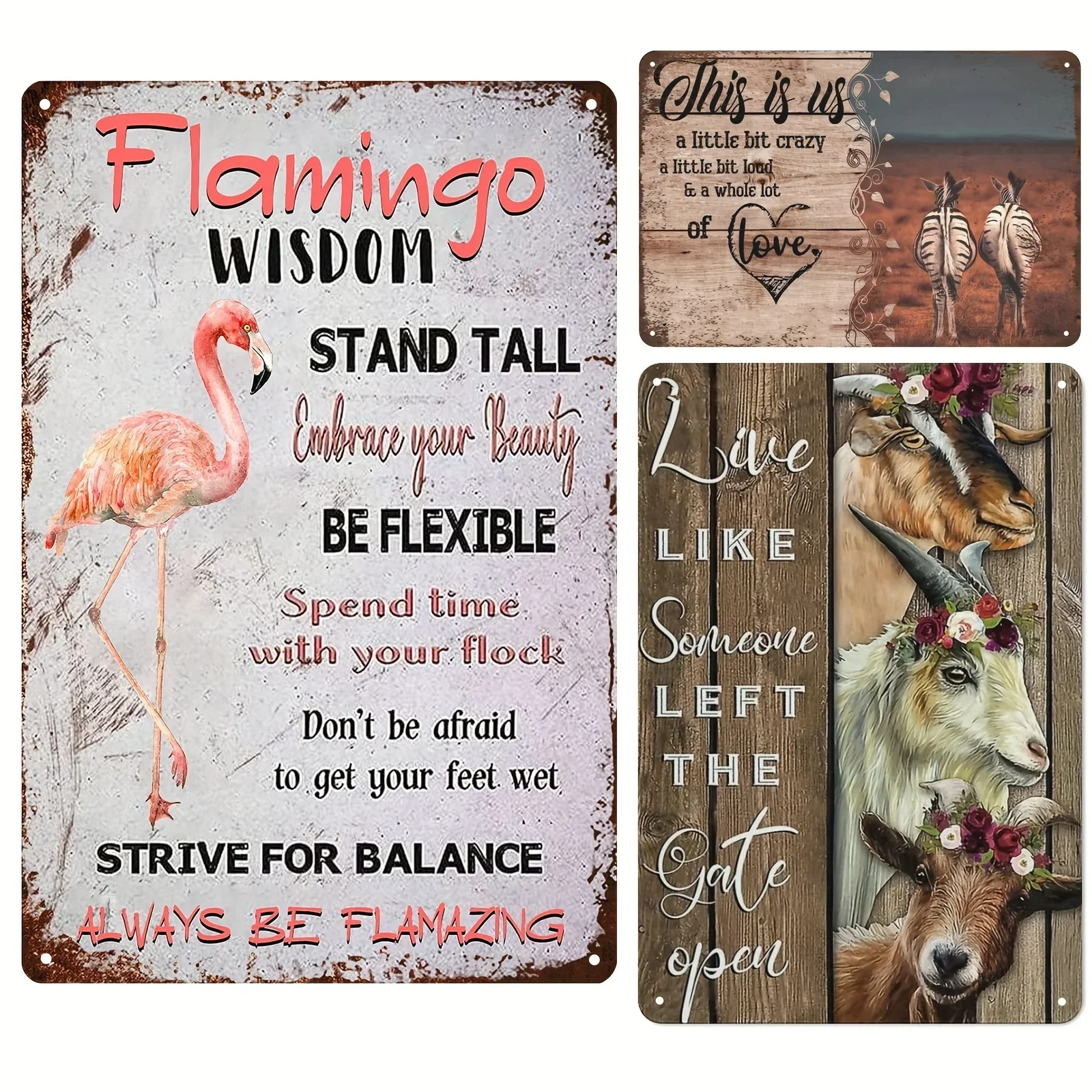 Goat Metal Tin Signs Flamingo Wisdom Metal Sign Funny Printing Poster Decor Bathroom Living Room Farm Art Wall Decoration Plaque
Goat Metal Tin Signs Flamingo Wisdom Metal Sign Funny Printing Poster Decor Bathroom Living Room Farm Art Wall Decoration Plaque
